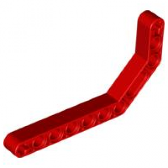 Technic, Hefbalk, Aangepast Gebogen Dik 1x11.5 Red